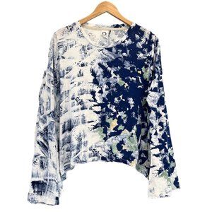 Anthropologie Akemi + Kin Graffito Abstract Asymmetrical Shirt Tee